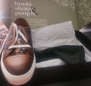 Men's Brown and Blue Designer Sneakers